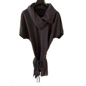 Sisley Gray Cotton Short-sleeve Tunic Jacket